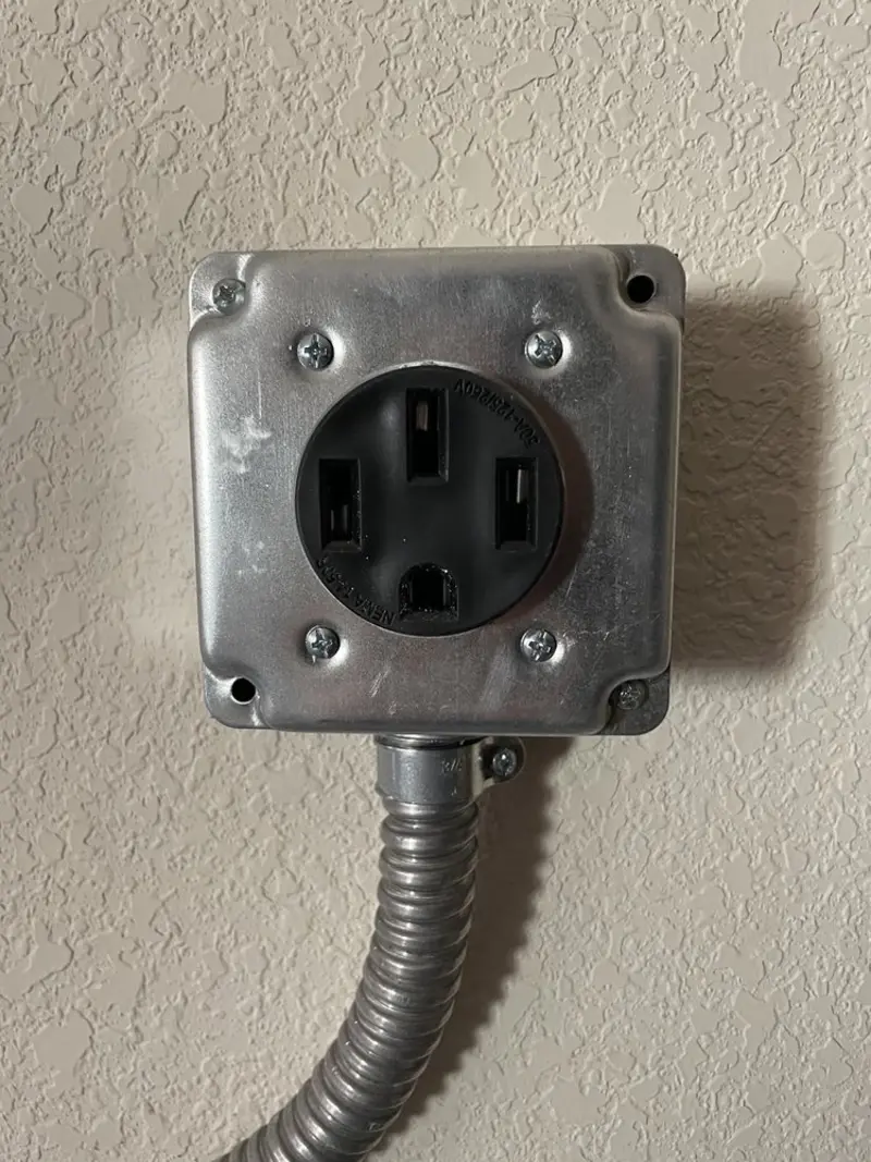 NEMA 14-50 outlet installed for Electrical Panel Upgrade in Cherry Valley
